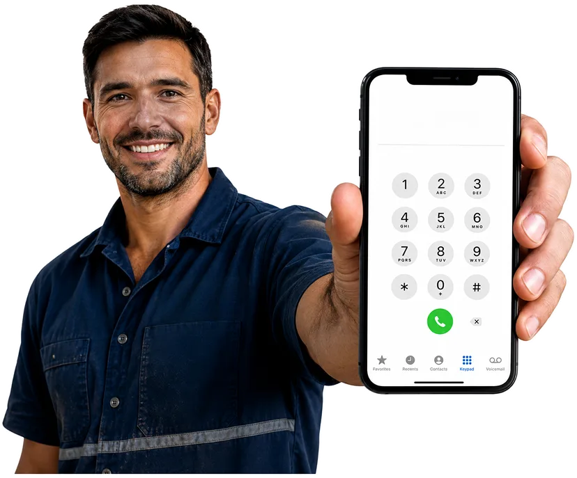 Our plumber taking a booking call for Nelson