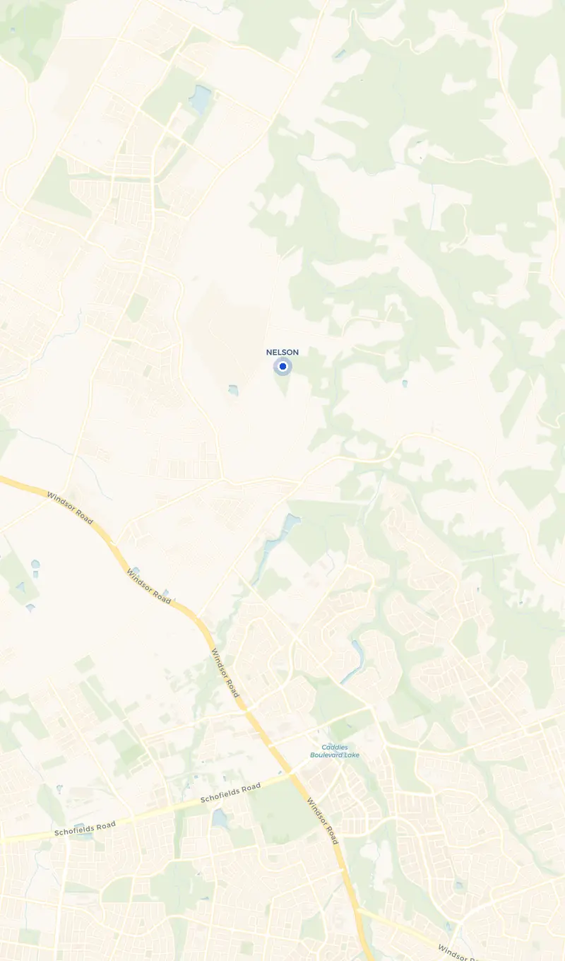 Map of the Nelson service area and the surrounding suburbs we cover.